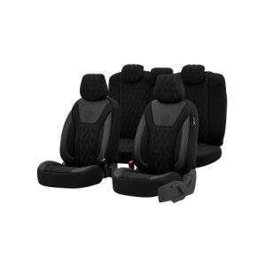 Set huse auto gri Bronco vedere completă - Huse pentru scaune auto