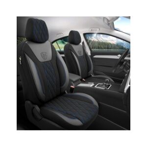 Huse auto albastre Bronco montate în interiorul unei mașini - Huse pentru scaune auto