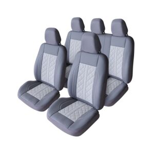 Set huse auto gri din piele și Alcantara - Huse pentru scaune auto