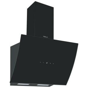 Tesla DD600AB dekoratív beépített páraelszívó, Szívóteljesítmény 630 m3/h, Érintésmentes szenzoros vezérlés, LED kijelző, 60 cm, Fekete üveg 135879507 - Tesla