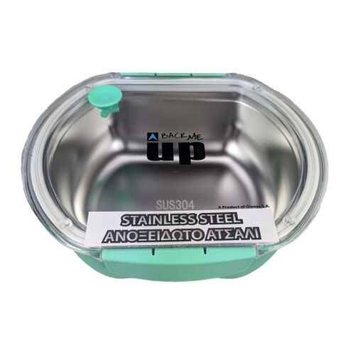 BACKME UP 680ml Turkusowy Pojemnik na Żywność ze Stali Nierdzewnej