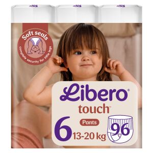 Libero Touch Junior Größe 6 (13-20kg) Windelhosen, 96 Stück - Windeln
