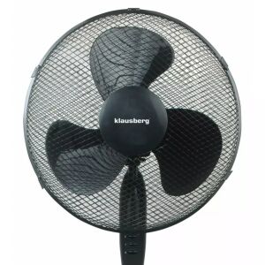Klausberg KB7472 fekete oszcilláló álló ventilátor elölnézet - Klausberg