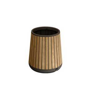 Cylindryczny plastikowy pojemnik na kwiaty Deco 81 L orzech włoski 138449340 - Ogrodnictwo