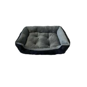 Plüss macska-kutya fekhely "M" - Szürke