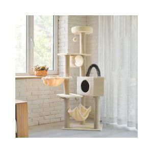 Macskabútor több szintes - 160 cm - bézs