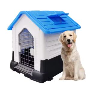 Műanyag kültéri, vízálló, ablakos kutyaház 73*60*66,5