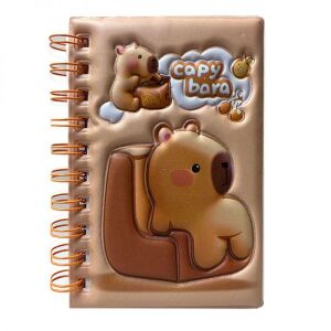 Capybara 3D spirálos vonalas notesz - A6 135462167 - Irodai papíráru