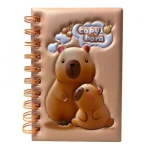 Capybara 3D spirálos vonalas notesz - A6 135462206 - Irodai papíráru