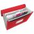 File folder, accordion folder, a4, pp 6 compartments esselte vivida red 42405445