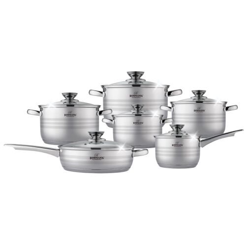 Bohmann® BH‑1512MRB 12 részes rozsdamentes acél Edénykészlet