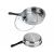 Retoo stainless steel frying pan with glass lid, bottom view