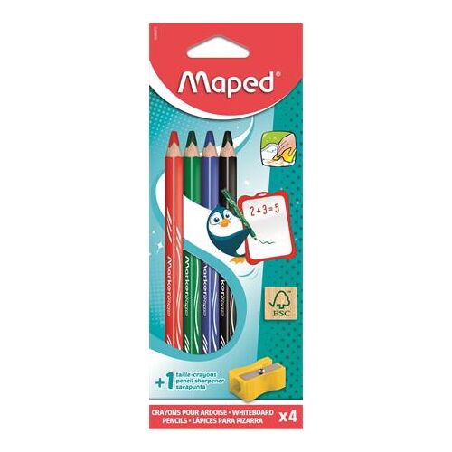 Táblaceruza készlet, 4 db-os, Maped, fehértáblához, hegyezővel 135474698