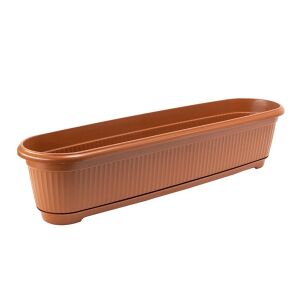 FLAIR Flora 60456 terra 80cm alátéttel virágláda 135475211 - Balkonláda