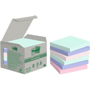 Post-it 76x76mm újrahasznosított 100lapos 6db vegyes jegyzettömb 135476710 - Jegyzettömb