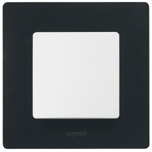 Legrand 397051 Niloé onyx fekete egyes keret 135477229 - Villanykapcsoló keret