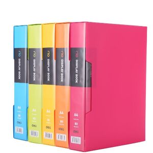 Deli Rio A4 80 zsebes feliratozható kemény borítós vegyes színű PP bemutatómappa 135479003 - Bemutatómappa