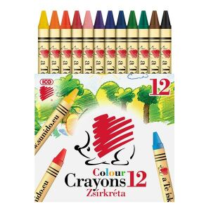 ICO Süni Zsírkréta - 12 db-os Vegyes Színkészlet 135479028 - Rajzeszköz