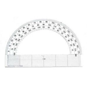 Papír Szögmérő - 180 Fokos - Diákoknak 135479057 - Iskolai szögmérő