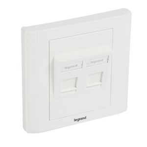 Legrand 632797 2xRJ45 Keystone port fogadására Linkeo süllyesztett szerelvény 135479202 - Keystone modul kiegészítő