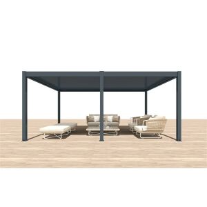 Iris MP-106GR bioklimatikus, elektromos mozgatású, LED világítású, antracit 6x4 m pergola 135481109 - Pergola