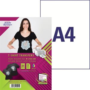 Avery Vasalható Fólia Sötét Textilhez - A4, 3 lap 135483220 - Vasalható matrica