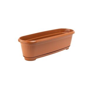 FLAIR Flora 60455 terra 60cm alátéttel virágláda 135483786 - Balkonláda