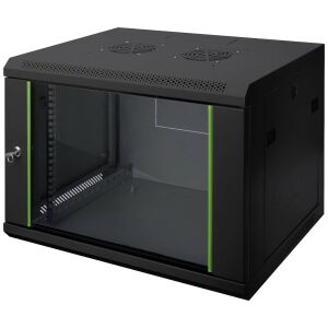 Digitus DN-19 12U Falra szerelhető állvány szekrény, Fekete - Assmann