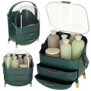 Casket green cosmetic organizer cabinet collage - Kik