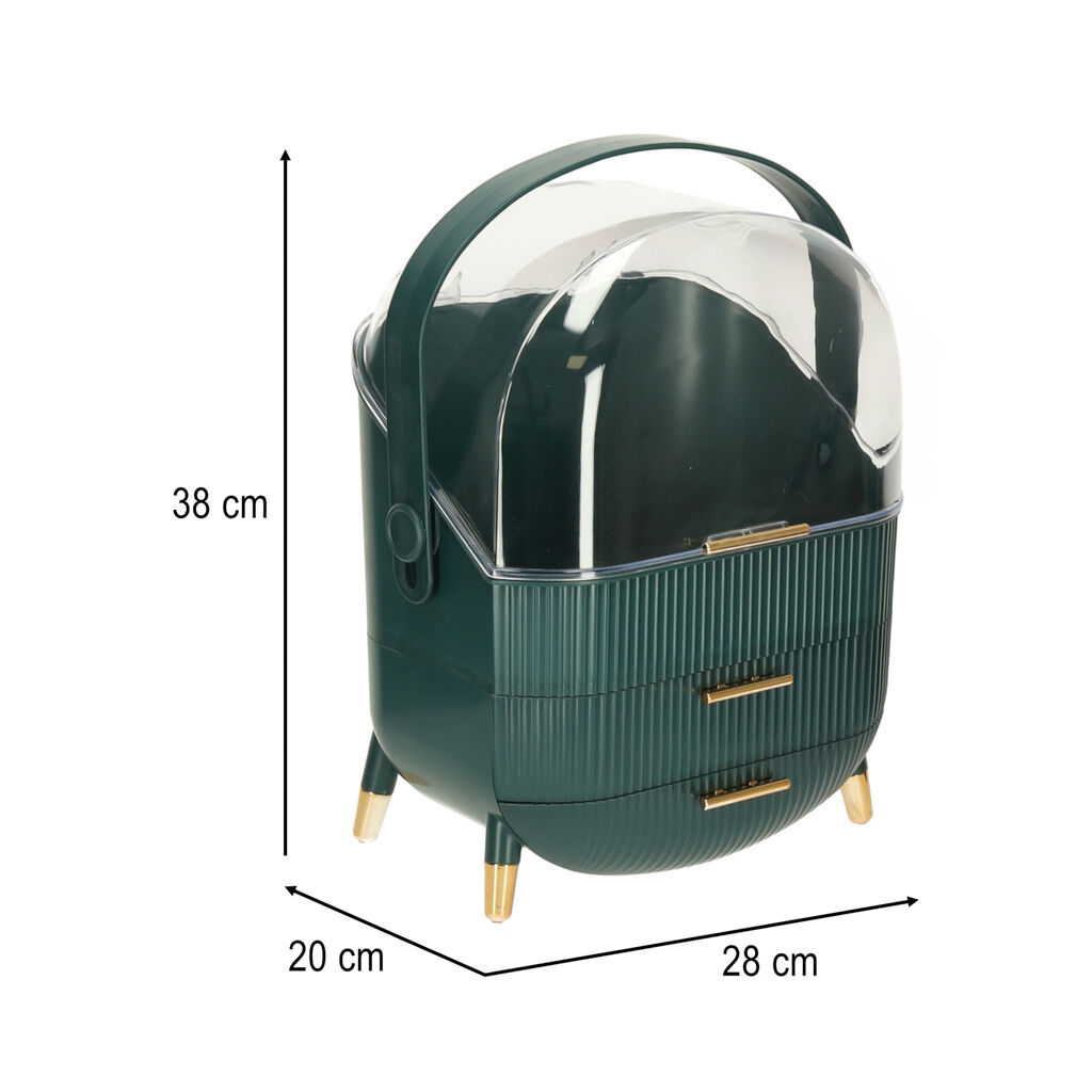 Casket kozmetikai szervező szekrény zöld