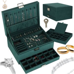 Ékszeres doboz szervező zöld