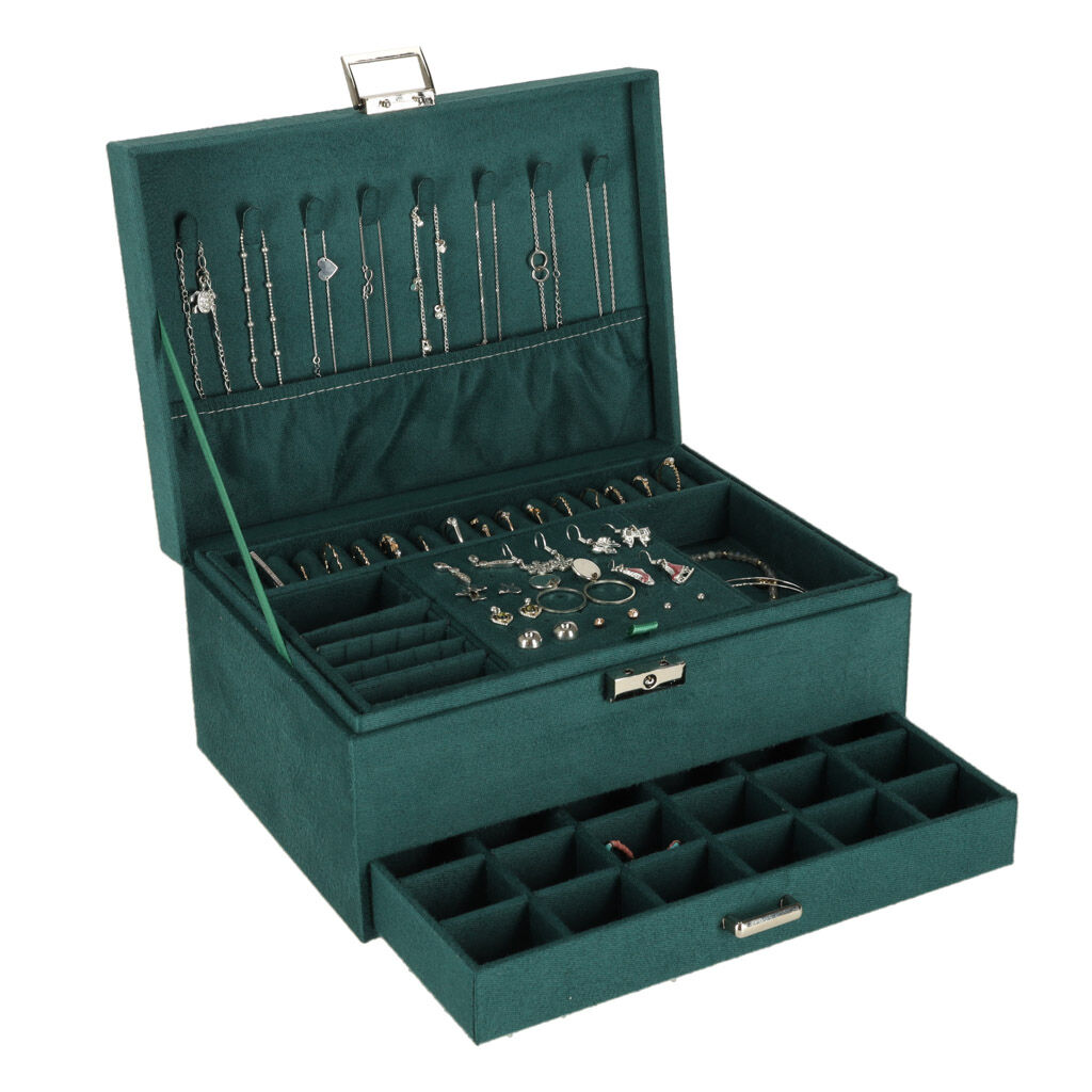 Ékszeres doboz szervező zöld