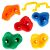 Climbing holds and handles for kids, colorful set.