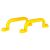 Yellow climbing handles for children's climbing frames.
