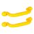 Pair of yellow climbing handles for kids.