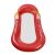 Front view of LeisureFloat Red Inflatable Water Hammock with headrest