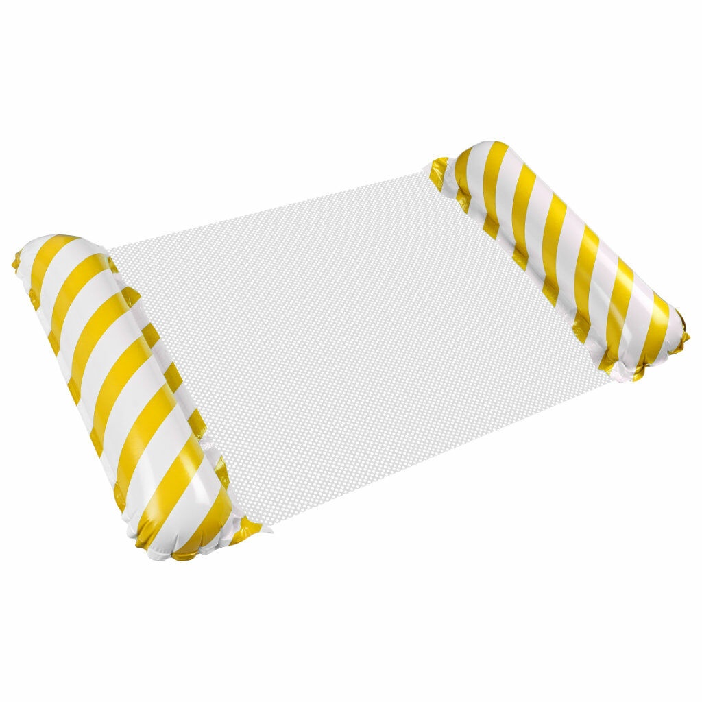 Felfújható strand matrac függőágy víz nyugágy szék uszoda sárga