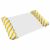 Inflatable yellow and white striped pool hammock lounger