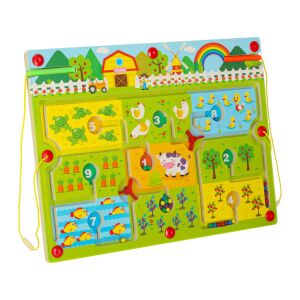Farm Magnetic Maze Board Game for Toddlers - Developmental Toy for Preschooler