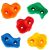 Set of 5 colorful climbing holds for kids