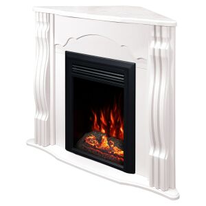 Elektromos sarokkandalló Clasic & Cris, Art Flame, 883x950x475 mm, 2000 W, 2 fűtési fokozat, 3 színes láng, Időzítő