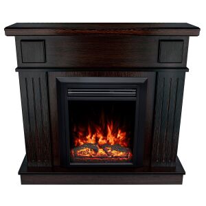 Ukośny widok kominka elektrycznego Art Flame Marina wenge & Cris - Art Flame