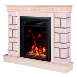Ukośny widok kominka elektrycznego Art Flame Nazary mini jászmin & Cris - Art Flame