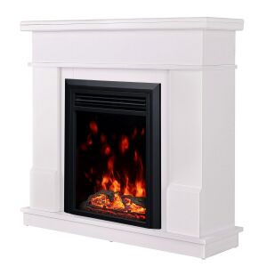 Ukośny widok kominka elektrycznego Art Flame Rodos & Cris - Art Flame