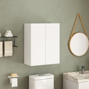 DULAP DE BAIE DE PERETE ALB CU 2 UȘI MODERN 135498969 - Dulap de baie