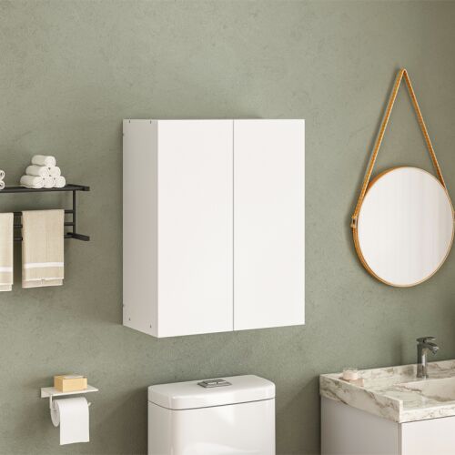 KÚPEĽŇOVÁ NÁSTENNÁ SKRINKA BIELA 2 DVIERKA MODERNÁ NÁSTENNÁ SKRINKA 135498969