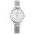 Ezüst női kvarc karóra 30 mm, hálós fém szíj, Pacific X6133-01 135507216