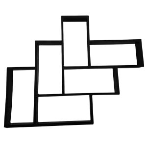 Teno® burkolólap formázó forma, beton vagy díszkő lenyomathoz, természetes követ utánoz, javítja a kert megjelenését, műanyag, 10-es modell, 59 x 40 x 4 cm, fekete, fekete. 135508319 - Térkő sablon