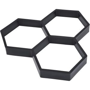 Teno® burkolólap formázó forma, beton vagy díszítő kő lenyomatokhoz, természetes követ utánoz, javítja a kert megjelenését, műanyag, 4-es modell, 36,5 x 4,5 cm, fekete színű. 135508354 - Térkő sablon