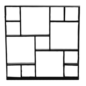 Teno® kontúr formázó forma, beton vagy díszkő lenyomatokhoz, természetes követ utánoz, javítja a kert kinézetét, műanyag, 8-as modell, 45 x 4 cm, fekete 135508356 - Térkő sablon